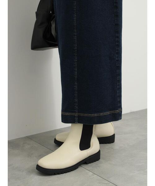 Samansa Mos2 blue（サマンサモスモスブルー）の「サイドゴアブーツ（ドレスシューズ・レディース・ブラック/カーキ/キナリ・M/L）」の12枚目の写真