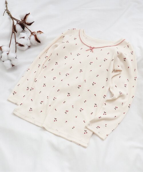 apres les cours（アプレレクール）の「GIRLS長袖リブ肌着（インナーウェア/肌着・キッズ・ラベンダー/レッド/チャコール/アイボリー/ピンク・110/120/90/130/100/80）」の5枚目の写真