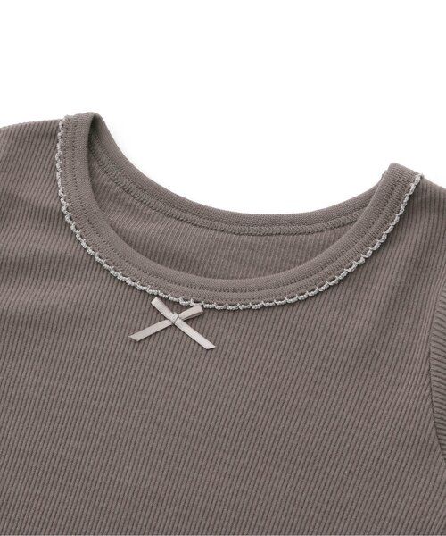 apres les cours（アプレレクール）の「GIRLS長袖リブ肌着（インナーウェア/肌着・キッズ・ラベンダー/レッド/チャコール/アイボリー/ピンク・110/120/90/130/100/80）」の10枚目の写真