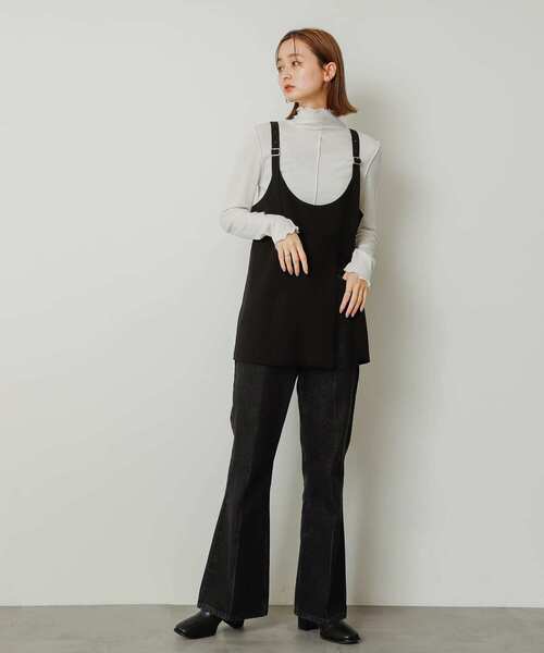 SENSE OF PLACE by URBAN RESEARCH(センスオブプレイスバイアーバンリサーチ)の「『静電気防止』メローハイネックトップ(Tシャツ/カットソー・レディース・ブラック/オレンジ/オフホワイト/チャコールグレー・ONE)」の5枚目の写真