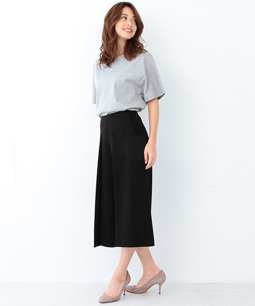 Demi-Luxe BEAMS(デミルクス ビームス)の「【BAILA10月号掲載】Demi-Luxe BEAMS / タック Aライン ガウチョパンツ(その他パンツ・レディース・ホワイト系その他/ブラック・40/36/38)」の14枚目の写真