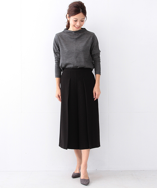 Demi-Luxe BEAMS(デミルクス ビームス)の「【BAILA10月号掲載】Demi-Luxe BEAMS / タック Aライン ガウチョパンツ(その他パンツ・レディース・ホワイト系その他/ブラック・40/36/38)」の17枚目の写真