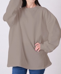 裏起毛ドロップショルダートレーナー
