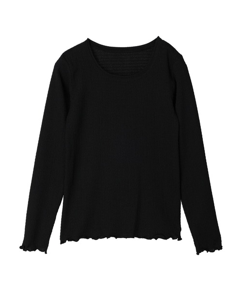 ESCAR(エスカー)の「■ESCAR Uネッククレープカットプルオーバー(Tシャツ/カットソー・レディース・ブラック/ブラック系その他・FREE)」の16枚目の写真