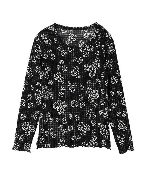 ESCAR(エスカー)の「■ESCAR Uネッククレープカットプルオーバー(Tシャツ/カットソー・レディース・ブラック/ブラック系その他・FREE)」の17枚目の写真