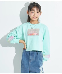 モチーフ入り裏毛トップス