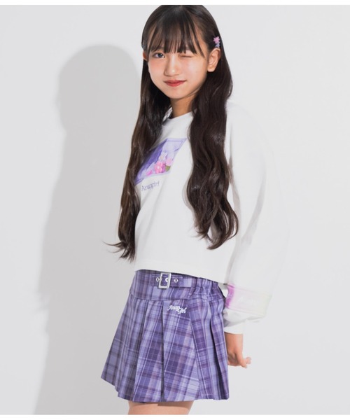 ANAP GｉRL（アナップガール）の「モチーフ入り裏毛トップス（スウェット・キッズ・ホワイト/ブラック/ミント・XS/S/M）」の17枚目の写真