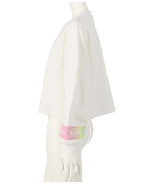 ANAP GｉRL（アナップガール）の「モチーフ入り裏毛トップス（スウェット・キッズ・ホワイト/ブラック/ミント・XS/S/M）」の12枚目の写真