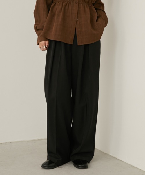 ワイドスラックス archive 00s 00s archive design stitch wide pants - メルカリ