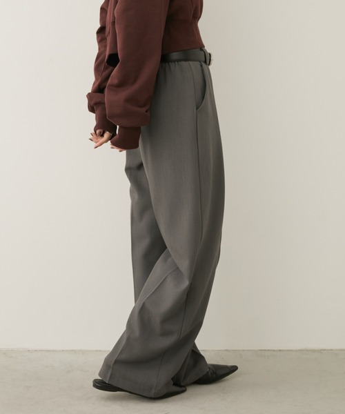morse OUAT センターステッチパンツ スラックス 一番人気！サイズ展開あり】センタータックワイドスラックス