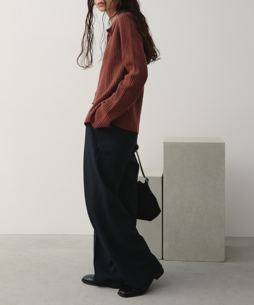 一番人気！サイズ展開あり】センタータックワイドスラックスパンツ