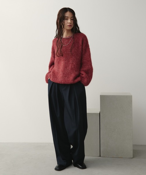 一番人気！サイズ展開あり】センタータックワイドスラックスパンツ