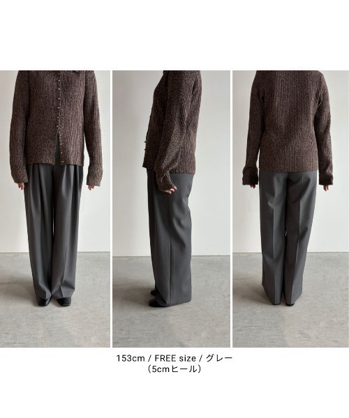 一番人気！サイズ展開あり】センタータックワイドスラックスパンツ