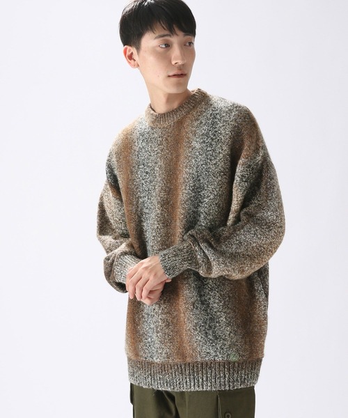 niko and...(ニコアンド)の「スペースダイニットプルオーバー(ニット/セーター・メンズ・ブラウン/ネイビー・MEDIUM/LARGE)」の9枚目の写真