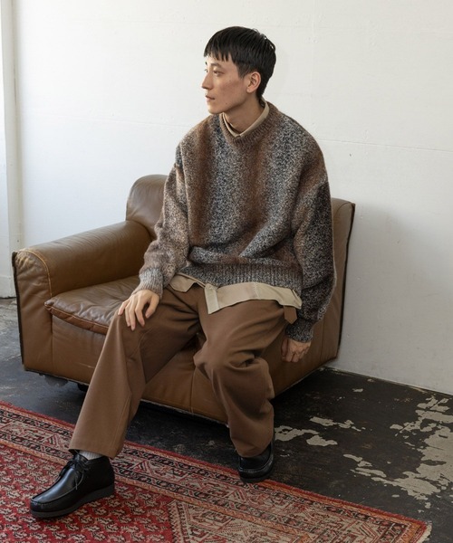 niko and...(ニコアンド)の「スペースダイニットプルオーバー(ニット/セーター・メンズ・ブラウン/ネイビー・MEDIUM/LARGE)」の4枚目の写真