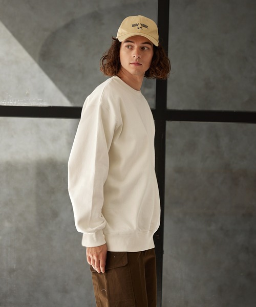 coca（coca）（コカ）の「【WEB限定セール】メンズヘビーウェイト裏起毛トレーナー（スウェット・メンズ・アイボリー/ブラック/ライトグレー・M/L/XL）」の7枚目の写真