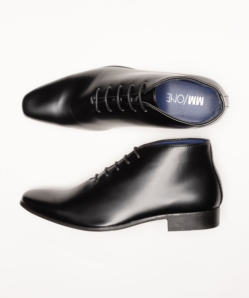MM/ONE（エムエムワン）の「ホールカットデザイン プレーントゥ ドレスブーツ ビジネス（ブーツ・メンズ・ブラック・46/44/40/43/45/41/42）」の13枚目の写真