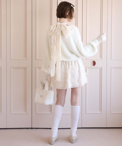 Seemi. byNICECLAUP（ シーミーバイナイスクラップ）の「【Seemi.】刺繍ロゴフェイクファーミニバッグ（トートバッグ・レディース・ピンク/アイボリー/チェック・FREE）」の11枚目の写真