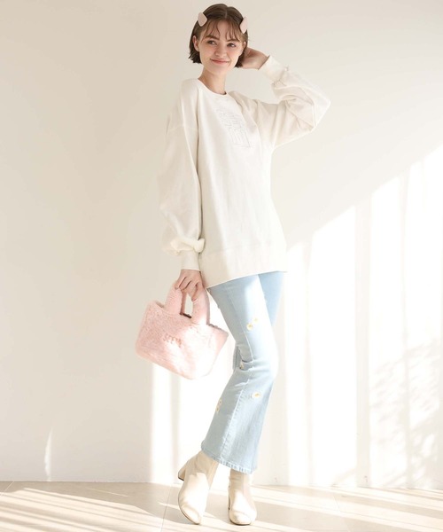 Seemi. byNICECLAUP（ シーミーバイナイスクラップ）の「【Seemi.】刺繍ロゴフェイクファーミニバッグ（トートバッグ・レディース・ピンク/アイボリー/チェック・FREE）」の20枚目の写真