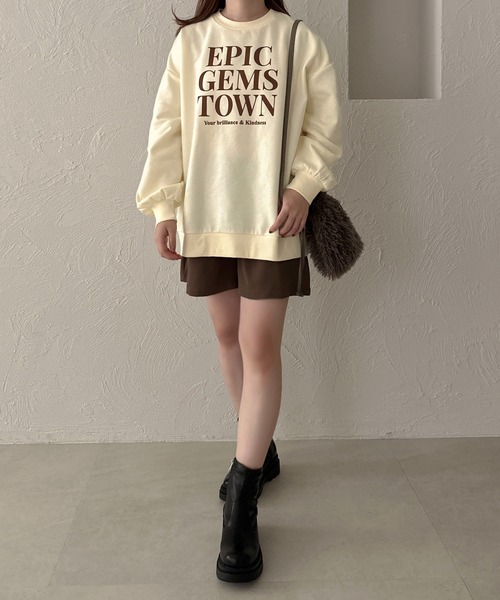 apres jour clair(アプレジュールクレア)の「【apres jour clair】フロッキーロゴスウェット【ZOZOTOWN限定アイテム】(スウェット・レディース・グレー系その他/アイボリー・X-LARGE/フリー)」の10枚目の写真