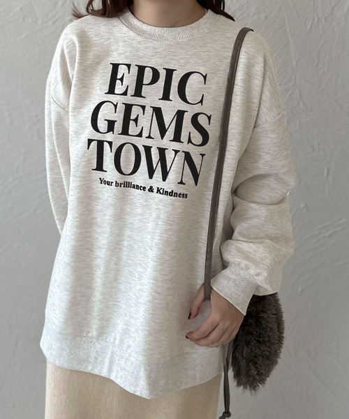 apres jour clair(アプレジュールクレア)の「【apres jour clair】フロッキーロゴスウェット【ZOZOTOWN限定アイテム】(スウェット・レディース・グレー系その他/アイボリー・X-LARGE/フリー)」の11枚目の写真