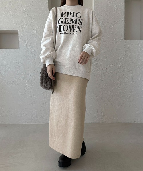 apres jour clair(アプレジュールクレア)の「【apres jour clair】フロッキーロゴスウェット【ZOZOTOWN限定アイテム】(スウェット・レディース・グレー系その他/アイボリー・X-LARGE/フリー)」の15枚目の写真