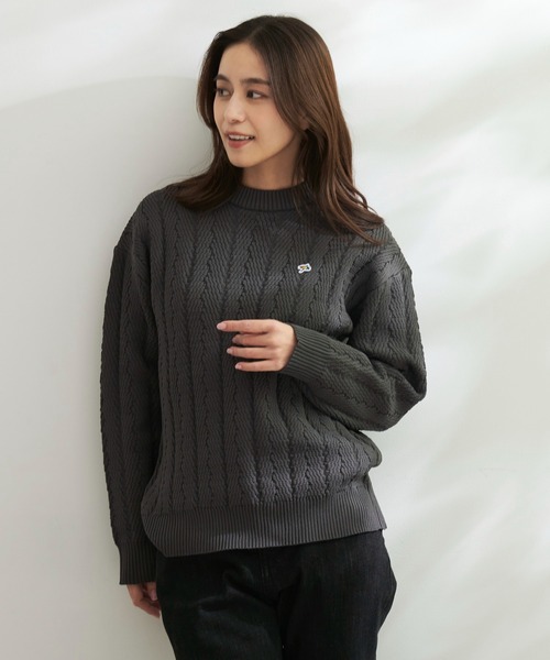 Arnold Palmer（アーノルドパーマー）の「ヘリンボーン スポンディッシュニット シェア プルオーバー（ニット/セーター・レディース・チャコールグレー/アイボリー/ライトベージュ・XS/S/M/L/LL）」の18枚目の写真