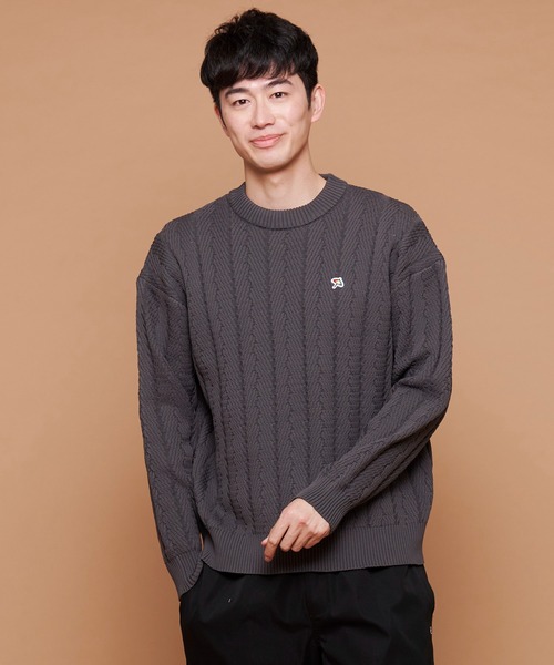 Arnold Palmer（アーノルドパーマー）の「ヘリンボーン スポンディッシュニット シェア プルオーバー（ニット/セーター・レディース・チャコールグレー/アイボリー/ライトベージュ・XS/S/M/L/LL）」の15枚目の写真