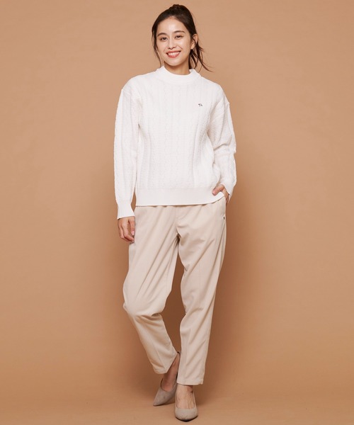 Arnold Palmer（アーノルドパーマー）の「ヘリンボーン スポンディッシュニット シェア プルオーバー（ニット/セーター・レディース・チャコールグレー/アイボリー/ライトベージュ・XS/S/M/L/LL）」の13枚目の写真