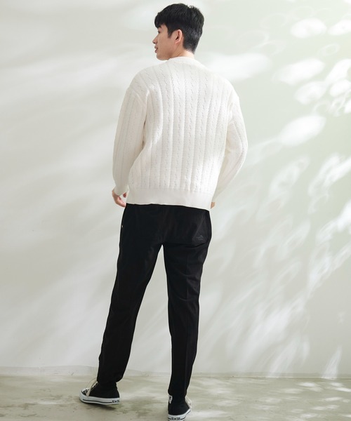 Arnold Palmer（アーノルドパーマー）の「ヘリンボーン スポンディッシュニット シェア プルオーバー（ニット/セーター・レディース・チャコールグレー/アイボリー/ライトベージュ・XS/S/M/L/LL）」の10枚目の写真