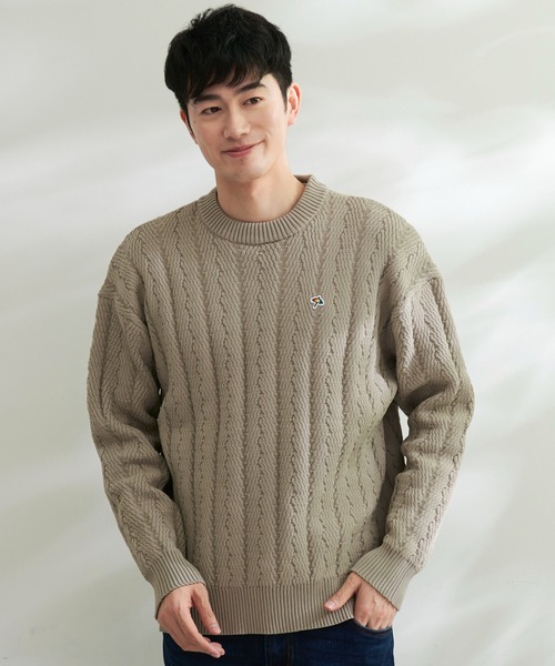 Arnold Palmer（アーノルドパーマー）の「ヘリンボーン スポンディッシュニット シェア プルオーバー（ニット/セーター・レディース・チャコールグレー/アイボリー/ライトベージュ・XS/S/M/L/LL）」の21枚目の写真