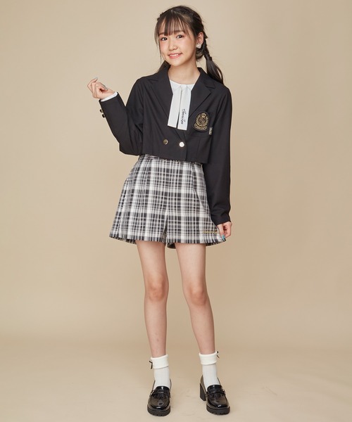 JENNI love(ジェニィラブ)の「ワッペン付きショート丈ジャケット(その他アウター・キッズ・ベージュ/ブラック・150cm/160cm/140cm/130cm)」の5枚目の写真