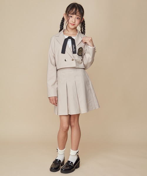 JENNI love(ジェニィラブ)の「ワッペン付きショート丈ジャケット(その他アウター・キッズ・ベージュ/ブラック・150cm/160cm/140cm/130cm)」の11枚目の写真