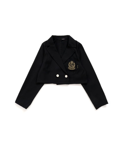 JENNI love(ジェニィラブ)の「ワッペン付きショート丈ジャケット(その他アウター・キッズ・ベージュ/ブラック・150cm/160cm/140cm/130cm)」の12枚目の写真