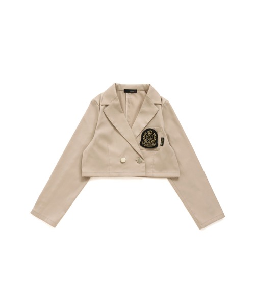 JENNI love(ジェニィラブ)の「ワッペン付きショート丈ジャケット(その他アウター・キッズ・ベージュ/ブラック・150cm/160cm/140cm/130cm)」の14枚目の写真