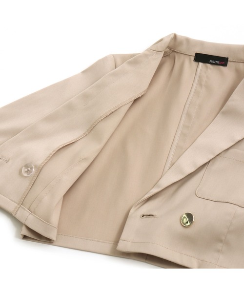 JENNI love(ジェニィラブ)の「ワッペン付きショート丈ジャケット(その他アウター・キッズ・ベージュ/ブラック・150cm/160cm/140cm/130cm)」の22枚目の写真