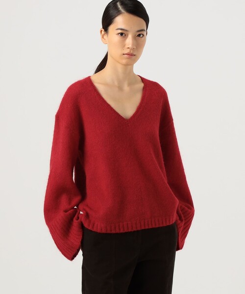 BY MALENE BIRGER(バイマレーネビルガー)の「BY MALENE BIRGER CIMONE Vネックニット(ニット/セーター・レディース・レッド・S)」の3枚目の写真