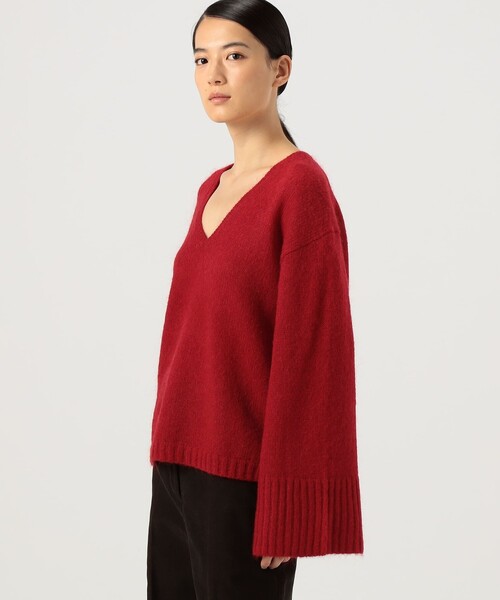 BY MALENE BIRGER(バイマレーネビルガー)の「BY MALENE BIRGER CIMONE Vネックニット(ニット/セーター・レディース・レッド・S)」の4枚目の写真