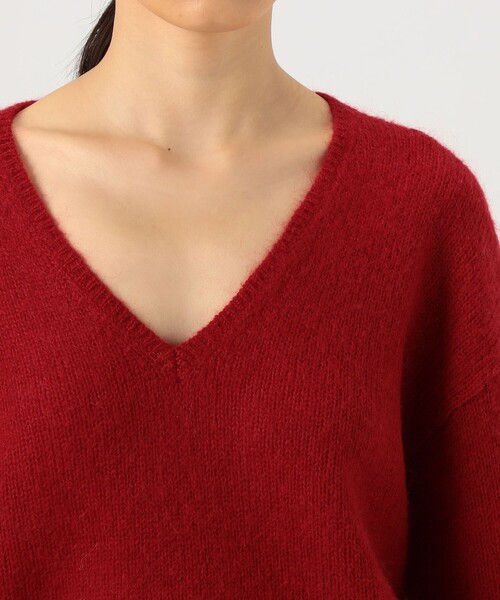 BY MALENE BIRGER(バイマレーネビルガー)の「BY MALENE BIRGER CIMONE Vネックニット(ニット/セーター・レディース・レッド・S)」の7枚目の写真