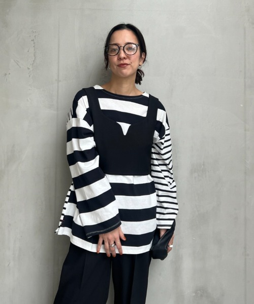 y/m by misato（イムバイミサト）の「Vカットビスチェ（キャミソール・レディース・ベージュ/ブラック・FREE）」の13枚目の写真