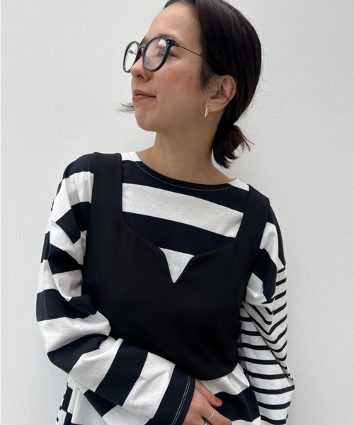 y/m by misato（イムバイミサト）の「Vカットビスチェ（キャミソール・レディース・ベージュ/ブラック・FREE）」の16枚目の写真