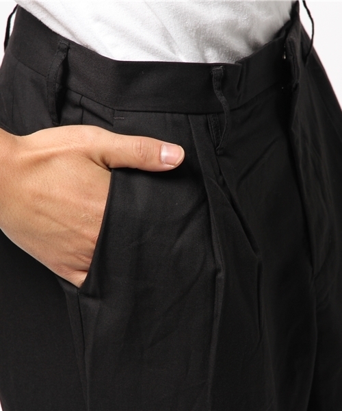 WEGO（ウィゴー）の「WEGO/ワイドスラックス（スラックス・メンズ・ブラック/グレー系その他/ブルー系その他・LARGE/MEDIUM）」の5枚目の写真