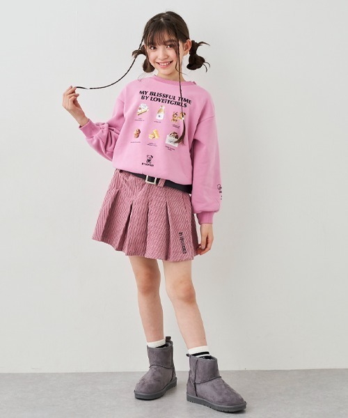 by LOVEiT(バイラビット)の「裏起毛ラビ子メニュープルオーバー(スウェット・キッズ・ピンク/ブラック/オフホワイト・120cm/130cm/140cm/150cm/160cm)」の13枚目の写真