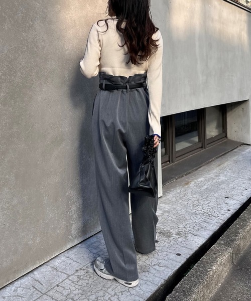 CIAOPANIC TYPY(チャオパニックティピー)の「アンチピリングラインニット(ニット/セーター・レディース・オフホワイト/ブラック/グレー/ライトグレー/オレンジ・ONE SIZE)」の15枚目の写真