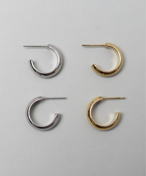 ieLS（イエルズ）の「金属アレルギー対応「ieLS」ステンレス　フープピアス（ピアス（両耳用）・レディース・ゴールド/シルバー・ONE SIZE）」の6枚目の写真