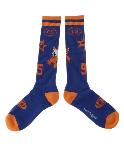 Candy Stripper（キャンディストリッパー）の「CND MIX IT UP RIB HIGH ソックス（ソックス/靴下・レディース・ブラック/ブルー/オフホワイト・FREE）」の3枚目の写真