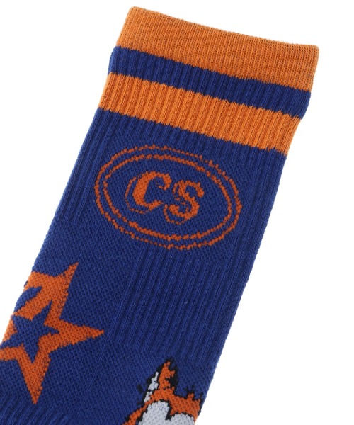 Candy Stripper（キャンディストリッパー）の「CND MIX IT UP RIB HIGH ソックス（ソックス/靴下・レディース・ブラック/ブルー/オフホワイト・FREE）」の6枚目の写真