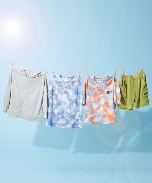 devirock（デビロック）の「サラっとストレッチ メッシュ タイダイタンク（タンクトップ・キッズ・グレー/パープル/オレンジ・100cm/120cm/130cm/140cm/150cm/160cm/110cm）」の7枚目の写真