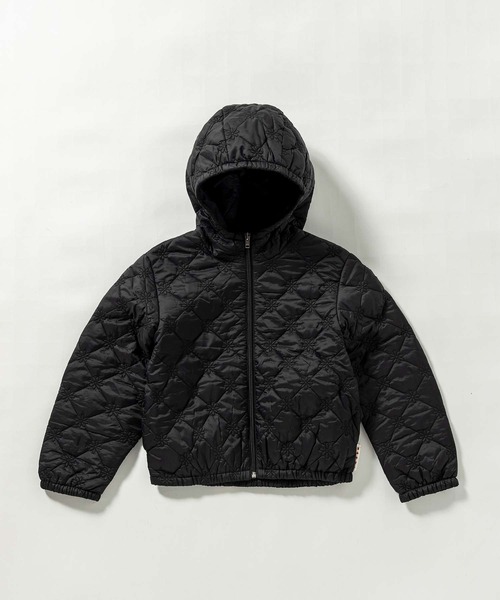 MARNI（マルニ）の「MARNI（マルニ）Kids & Junior キルティングジップアップフーディージャケット（ナイロンジャケット・キッズ・ブルー/コーラル/ブラック・8Y/14Y/12Y/10Y/6Y/4Y）」の2枚目の写真