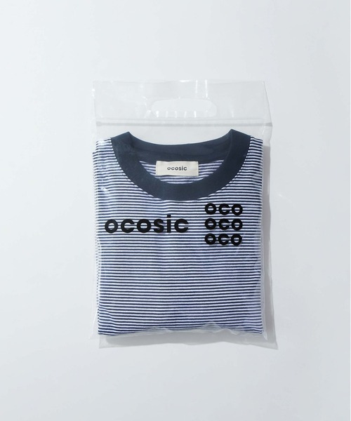 ocosic(オコジック)の「【ocosic】ドローコードボーダーパックTシャツ(Tシャツ/カットソー・メンズ・グレー系1/ネイビー系1/ホワイト系1・M/L)」の3枚目の写真